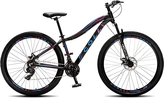 Colli Bike Eudora em Aluminio Quadro Rebaixado 155 Cambio SHIMANO Aro 29 Aero 36 Raias 21 Marchas Freios a Disco Dianteiro e Traseiro Cambio Traseiro SHIMANO