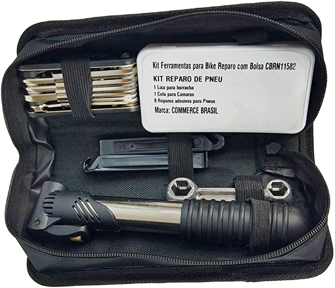 Kit Ferramentas para Bike Reparo com Bolsa CBRN11582 Commerce Brasil