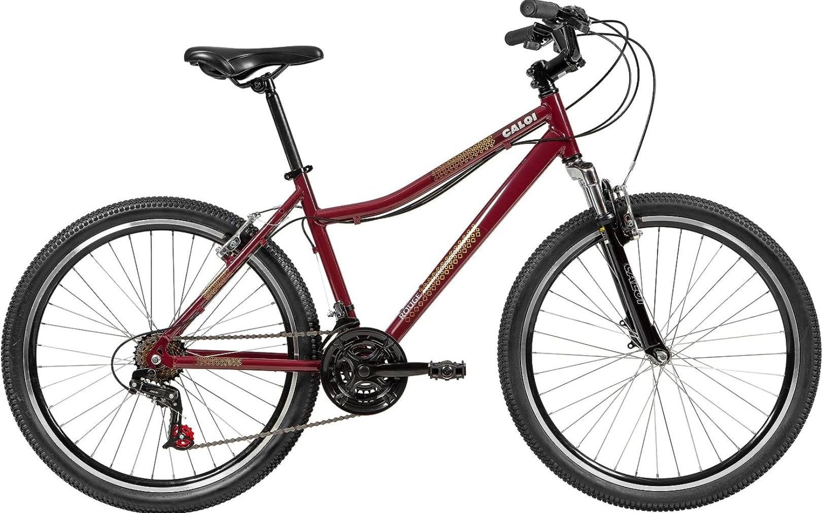 Bicicleta Aro 26 Caloi Rouge Vinho edited