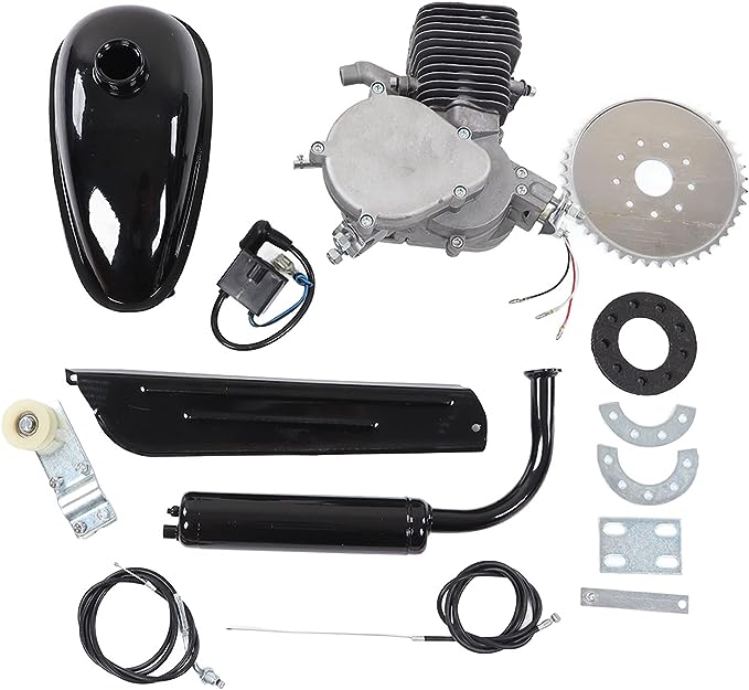 Conjunto completo motorizado de bicicleta de resfriamento a ar 2 tempos mais rapido modificado kit completo de motor de bicicleta 250 milhas por galao super eficiente em combustivel para 66 cm e 71 cm