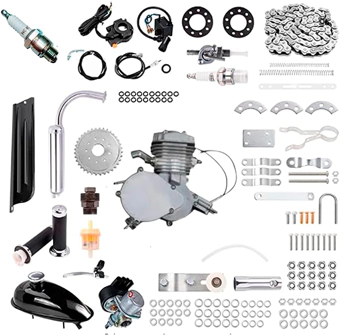 Kit Motor de Bike Motorizada 80cc Completo Prata