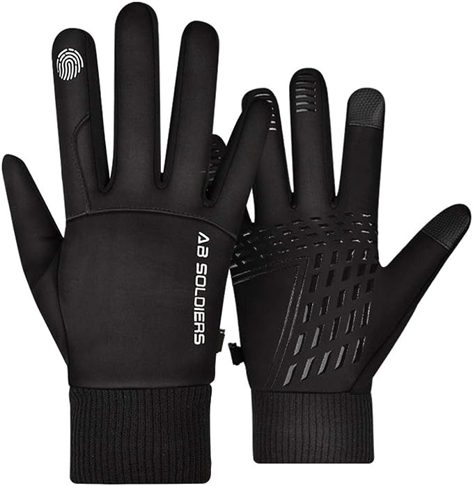 Luvas de inverno para homens luvas termicas a prova de vento antiderrapantes tela sensivel ao toque e clima frio luvas de la espessa a prova dagua para ciclismo ao ar livre corrida ciclismo