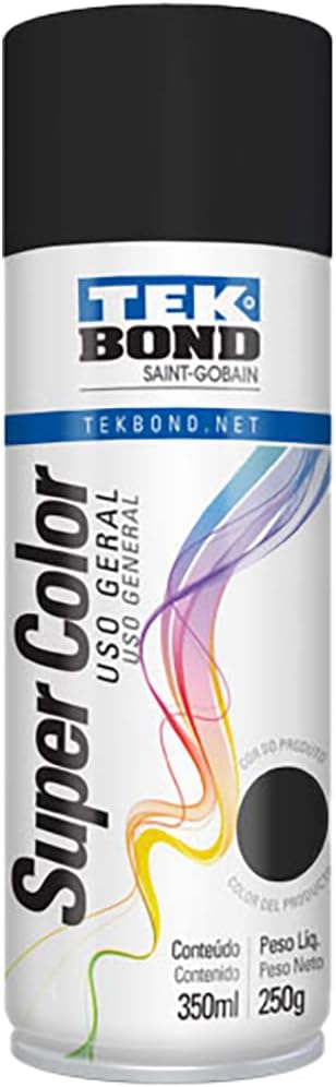 Tinta Aerossol Preto Fosco Uso Geral 350ml